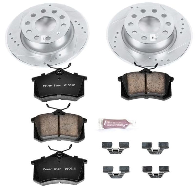 Power Stop 10-13 Audi A3 Rear Z23 Evolution Sport Brake Kit PowerStop