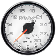 Load image into Gallery viewer, Autometer Spek-Pro Gauge Rail Press 2 1/16in 30Kpsi Stepper Motor W/Peak &amp; Warn Wht/Blk