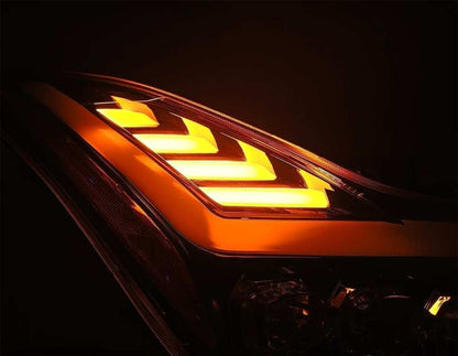 AlphaRex 881984 08-13 Infiniti G37 NOVA LED Proj Headlights Chrome w/ Activ Light/Seq Signal/DRL