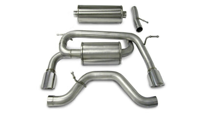 Corsa 06-08 Hummer H3 3.5L Polished Sport Cat-Back Exhaust CORSA Performance