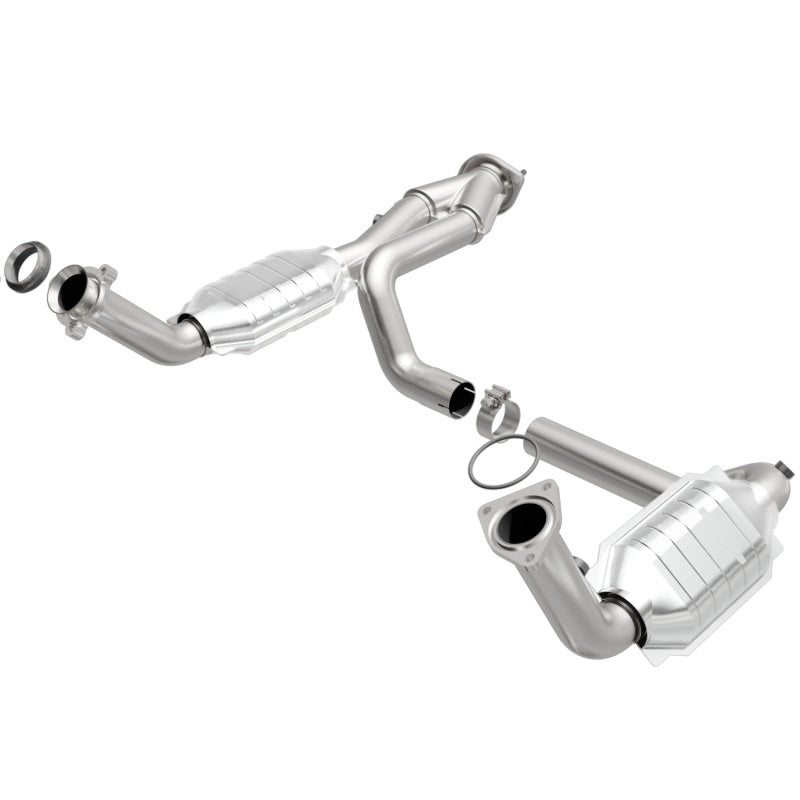 MagnaFlow Conv DF 02-06 Cadillac Escalade / 02-06 Chevy Avalanche 5.3L Dual Conv Y-Pipe Assembly 2WD - eliteracefab.com