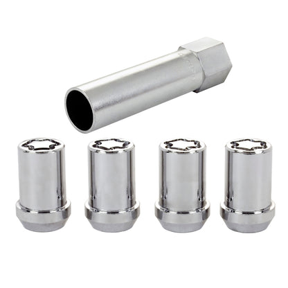 McGard Wheel Lock Nut Set - 4pk. (Tuner / Cone Seat) M12X1.25 / 13/16 Hex / 1.24in. Length - Chrome - eliteracefab.com