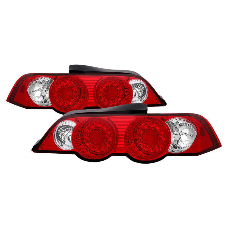 Spyder Acura RSX 02-04 LED Tail Lights Red Clear ALT-YD-ARSX02-LED-RC - eliteracefab.com