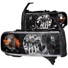 Load image into Gallery viewer, ANZO 1994-2001 Dodge Ram Crystal Headlights Black w/ LED - eliteracefab.com