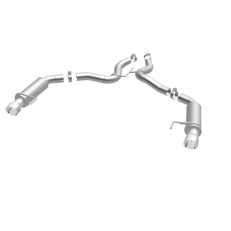 MagnaFlow Axle Back, SS, 3in, Competition, Dual Split Polished 4.5in Tip 2015 Ford Mustang GT V8 5.0 Magnaflow