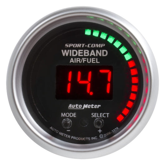 Autometer Sport-Comp 52mm Air/Fuel Ratio Pro Plus Digital w/ Peak & Warning Gauge 3397