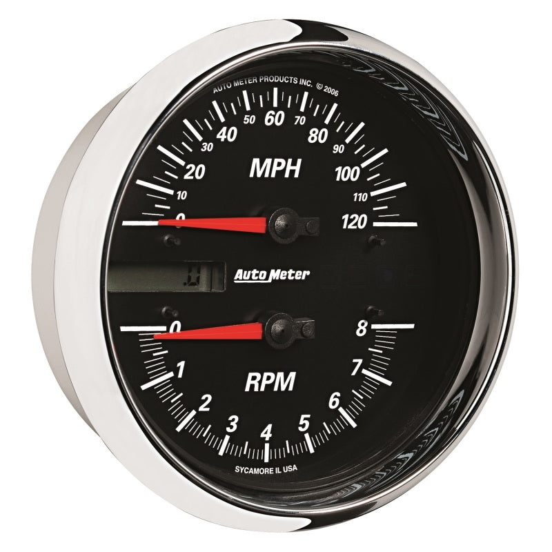 Autometer Pro-Cycle Gauge Tach/Speedo 4 1/2in 8K Rpm/120 Mph Black 19466