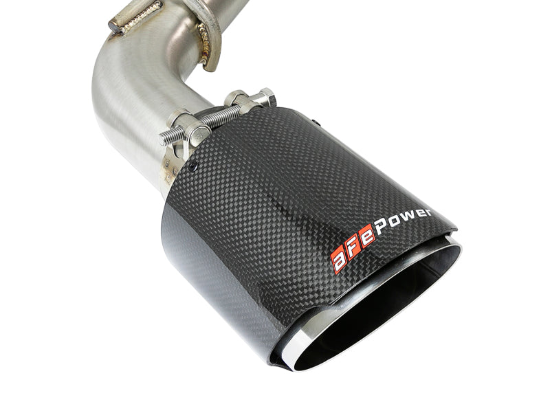 aFe Takeda 2.5in 304 SS Axle-Back Exhaust w/ Carbon Fiber Tips 16-19 Infiniti Q50 V6-3.0L (tt) aFe