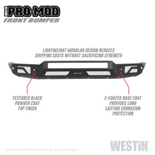 Load image into Gallery viewer, Westin 15-19 Chevrolet Silverado 2500/3500 Pro-Mod Front Bumper - Textured Black - eliteracefab.com