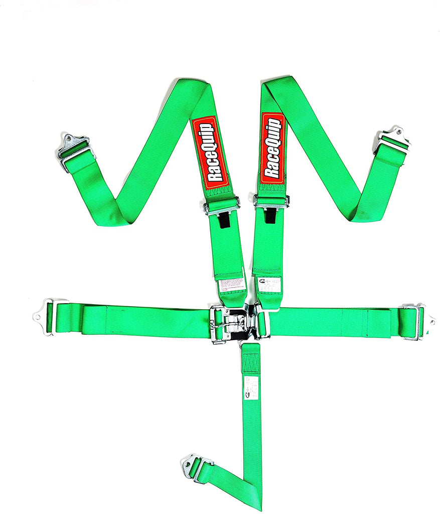 RaceQuip Green L & L 5pt Seat Belt - eliteracefab.com