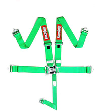 Load image into Gallery viewer, RaceQuip Green L &amp; L 5pt Seat Belt - eliteracefab.com