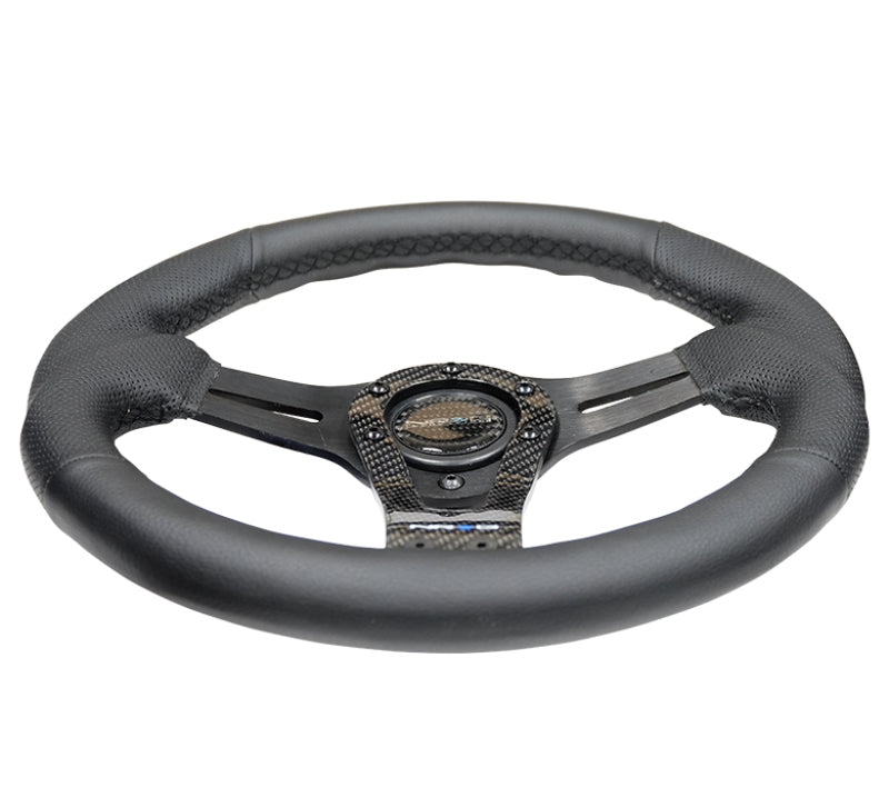 NRG Sport Reinforced Steering Wheel 320mm Carbon Center Spoke - eliteracefab.com