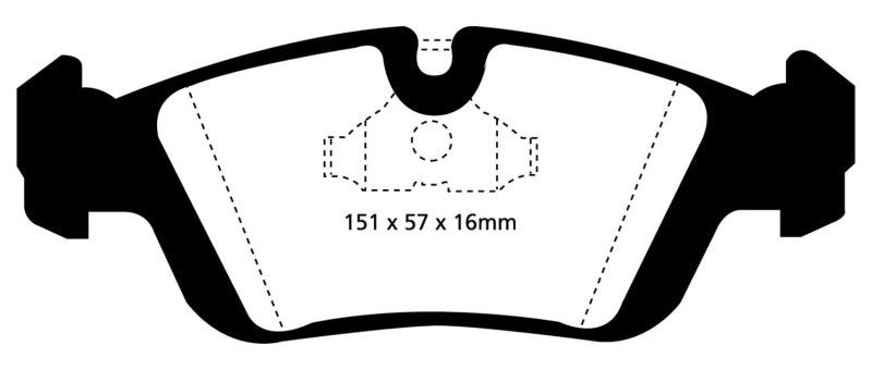 EBC 96-98 BMW Z3 1.9 Yellowstuff Front Brake Pads - eliteracefab.com