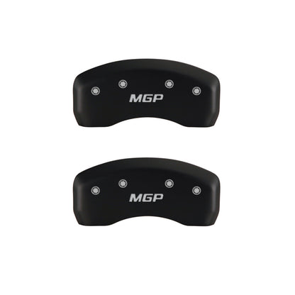 MGP 4 Caliper Covers Engraved Front & Rear MGP Red finish silver ch - eliteracefab.com