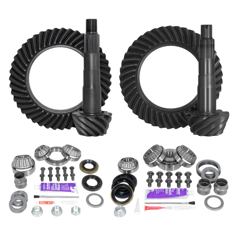 Yukon Ring & Pinion Gear Kit Front & Rear for Toyota 8/8IFS Diff (w/Factory Locker) 4.11 Ratio Yukon Gear & Axle