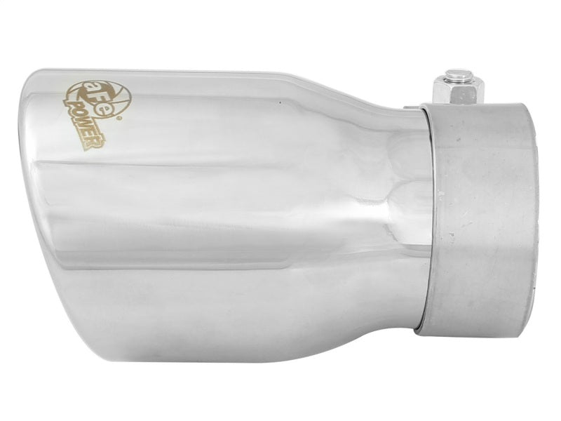 aFe MACH Force-Xp 2.5in Inlet x 3-1/2in Outlet x 6in Length 2.5in 304 Stainless Steel Exhaust Tip aFe