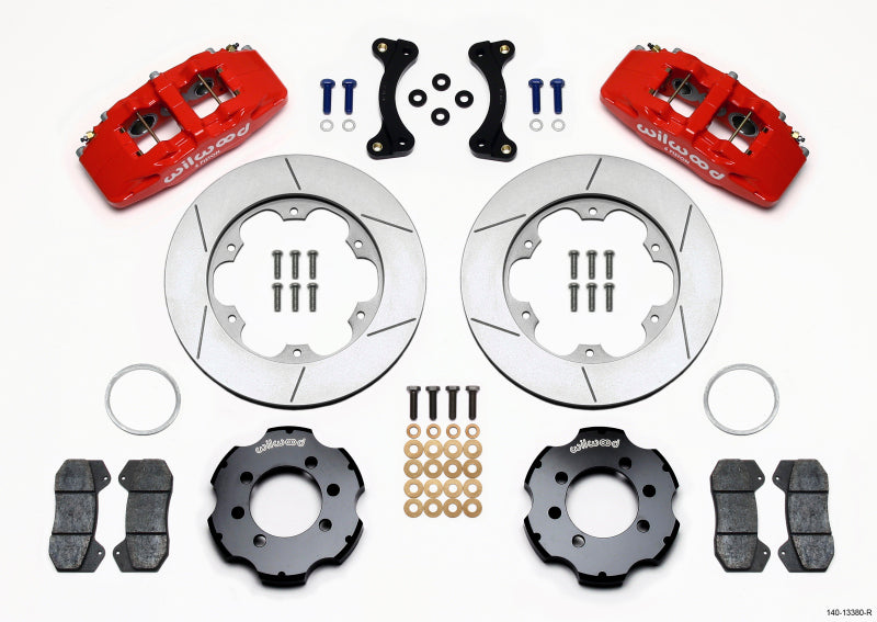 Wilwood Dynapro 6 Front Hat Kit 11.00in GT Rotor Red 95-05 Miata - eliteracefab.com