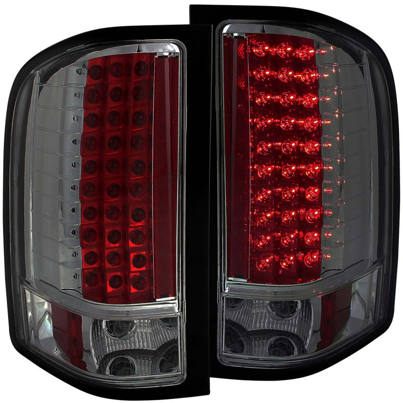 ANZO USA Chevrolet Silverado 1500 Led Taillights Smoke; 2007-2013 - eliteracefab.com