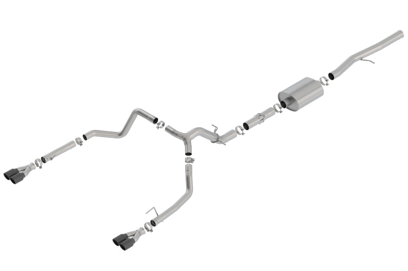 Borla 19 Chevrolet Silverado/GMC Sierra 1500 6.2L SS ATAK Catback Exhaust - Black Chrome Tips - eliteracefab.com