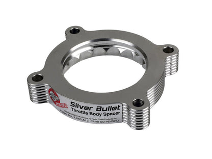 aFe 11-14 Ford Mustang/ 11-14 Ford F-150 V6 3.7L Silver Bullet Throttle Body Spacer - Silver - eliteracefab.com