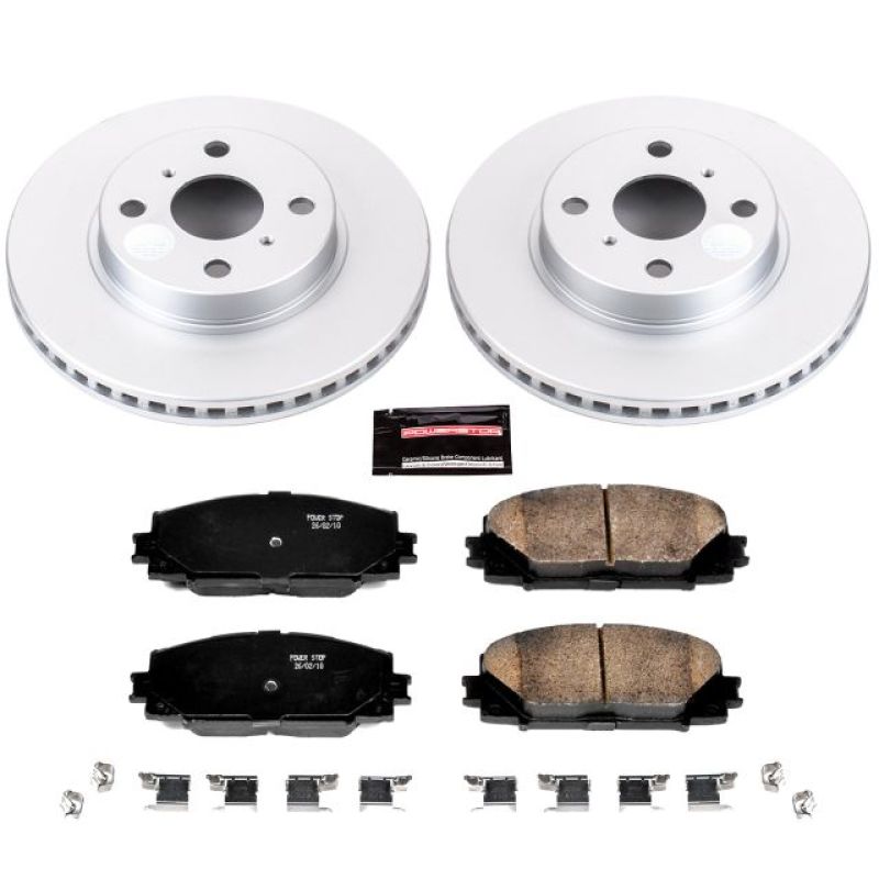 Power Stop 2013 Scion iQ Front Z17 Evolution Geomet Coated Brake Kit - eliteracefab.com