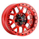 Weld Off-Road W905 17X9 Cinch Beadlock 6X135 6X139.7 ET-12 BS4.50 Candy Red / Red Ring 106.1