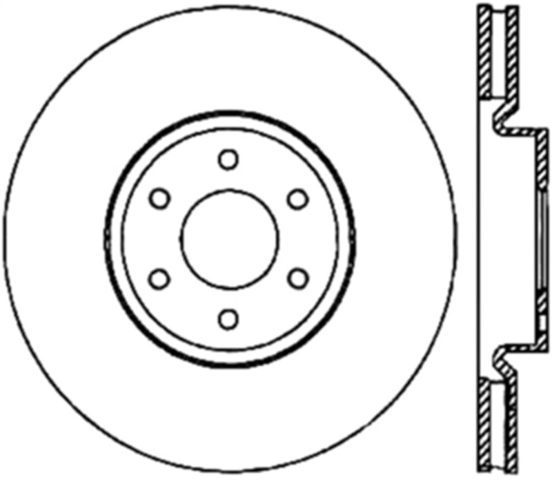 StopTech Sport Slotted (CRYO) 05-18 Nissan Frontier Front Right Slotted Rotor Stoptech