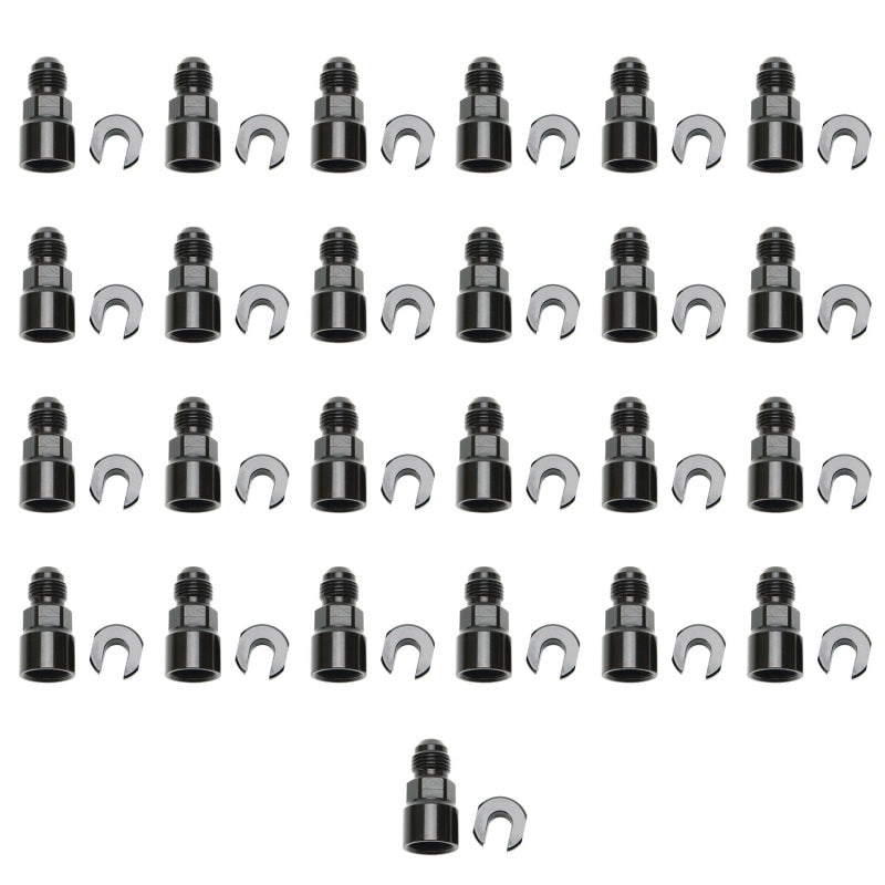 Russell Performance -6 AN Male to 3/8in SAE Quick-Disc Female EFI Adapter Fitting(Bulk Qty 25)-Black Russell