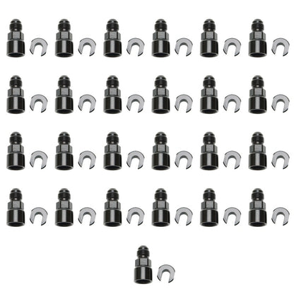 Russell Performance -6 AN Male to 3/8in SAE Quick-Disc Female EFI Adapter Fitting(Bulk Qty 25)-Black Russell