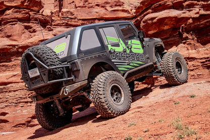 DV8 Offroad 07-18 Jeep Wrangler JK 2 Piece Fast Back Hard Top 4 Door - Black