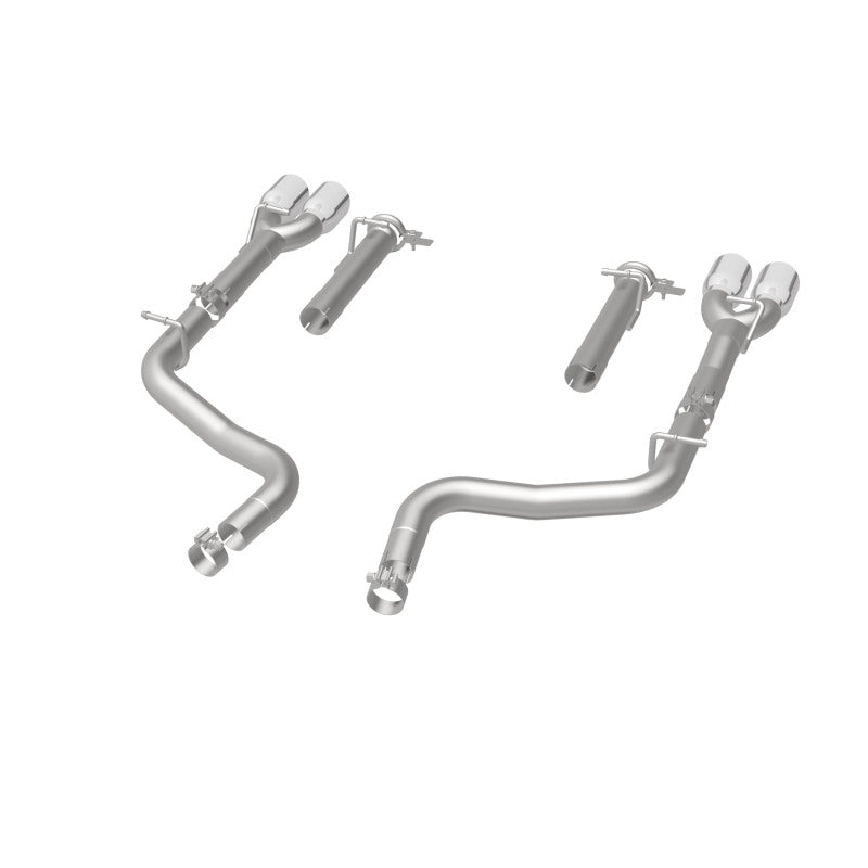 MagnaFlow Axle-Back, SS, 2.5in, Quad Split Rear 3.5in Tip 2015 Dodge Challenger R/T 5.7L Magnaflow