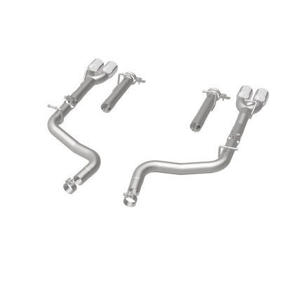 MagnaFlow Axle-Back, SS, 2.5in, Quad Split Rear 3.5in Tip 2015 Dodge Challenger R/T 5.7L Magnaflow