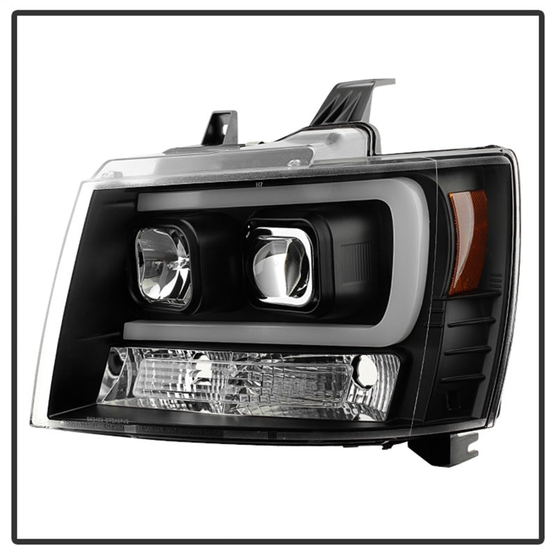 Spyder 07-14 Chevy Suburban/1500/2500/Tahoe V2 Projector Headlights Blk PRO-YD-CSUB07V2-DRL-BK - eliteracefab.com