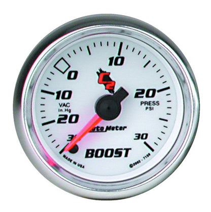 Autometer C2 52mm 30 PSI Electronic Boost/Vac Gauge 7159