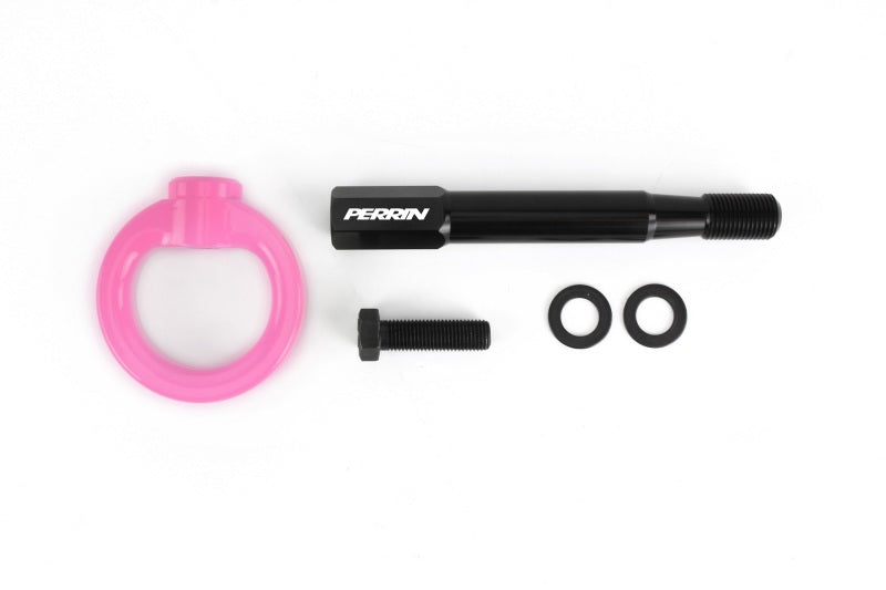 Perrin 14-19 Subaru Forester/Ascent Tow Hook Kit (Rear) - Hyper Pink Perrin Performance