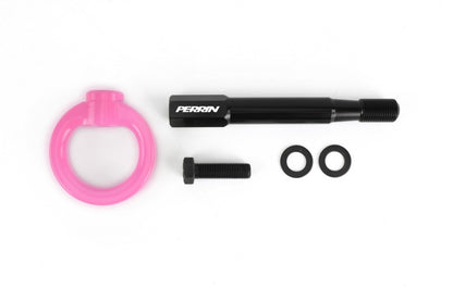 Perrin 14-19 Subaru Forester/Ascent Tow Hook Kit (Rear) - Hyper Pink Perrin Performance