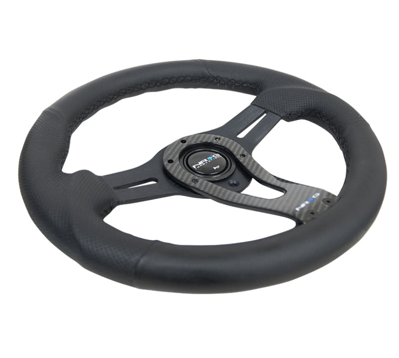 NRG Sport Reinforced Steering Wheel 320mm Carbon Center Spoke - eliteracefab.com