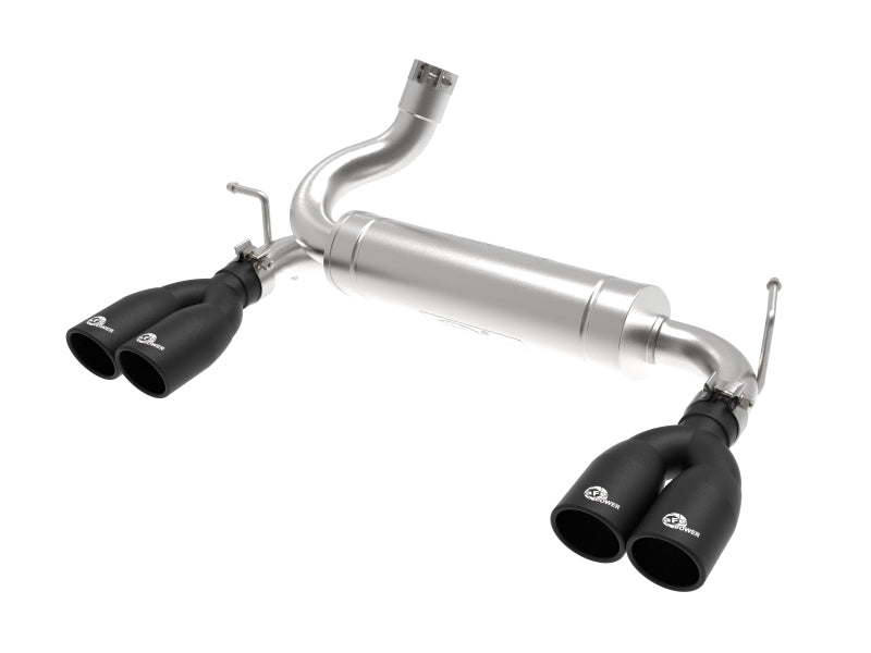 aFe Rebel Series 2.5in 409 SS Axle-Back Exhaust System Black 07-18 Jeep Wrangler (JK) V6-3.6L/3.8L aFe