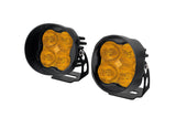 Diode Dynamics SS3 LED Pod Max - Yellow SAE Fog Angled (Pair)