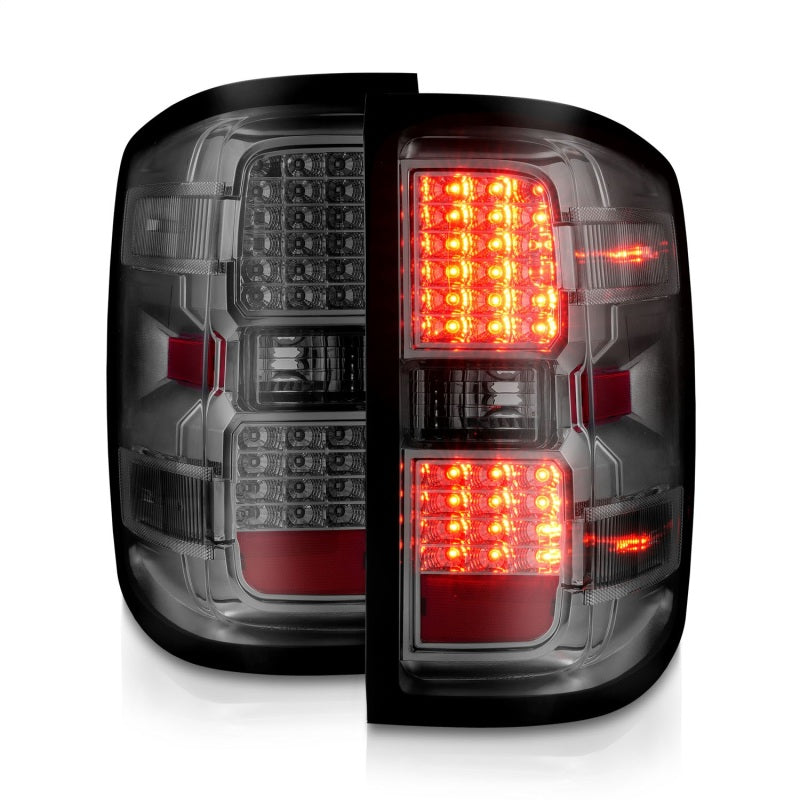 ANZO 15-19 Chevy Silverado 2500HD/3500HD (Halgn Only) LED Tail Lights w/Smoke Light Bar & Clear Lens - eliteracefab.com