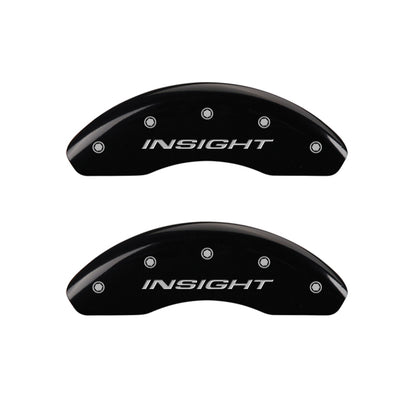 MGP Front set 2 Caliper Covers Engraved Front Insight Black finish silver ch MGP