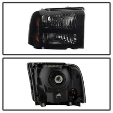 Load image into Gallery viewer, Xtune Ford F250/350/450 Super Duty 05-07 Crystal Headlights Black Smoked HD-JH-FS05-AM-BSM - eliteracefab.com