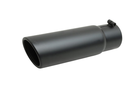 Gibson Rolled Edge Slash-Cut Tip - 5in OD/4in Inlet/12in Length - Black Ceramic Gibson