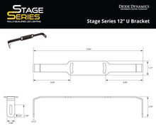 Load image into Gallery viewer, Diode Dynamics Stage Series 12 In U Bracket (Pair)