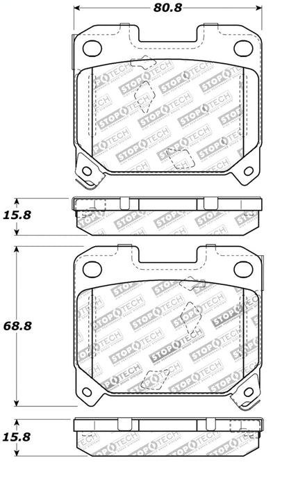 StopTech Performance 5/93-98 Toyota Supra Turbo Rear Brake Pads - eliteracefab.com