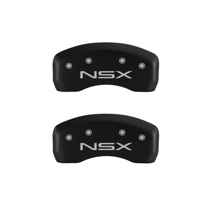 MGP 4 Caliper Covers Engraved Front Acura Engraved Rear NSX Red finish silver ch MGP