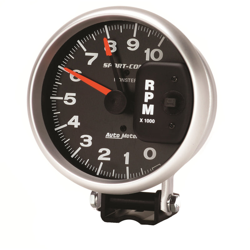 AutoMeter Gauge Tachometer 5in. 10K RPM Pedestal W/ Red Line Sport-Comp 3900