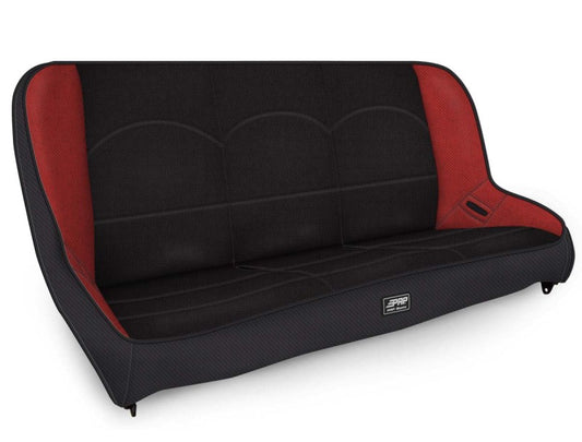 PRP Jeep JKU/JLU Low Back Rear Bench - Black/Red A3610-47-72
