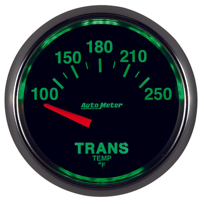 Autometer GS 52mm 100-250 Degree F Short Sweep Electronic Transmission Temperature Gauge 3849