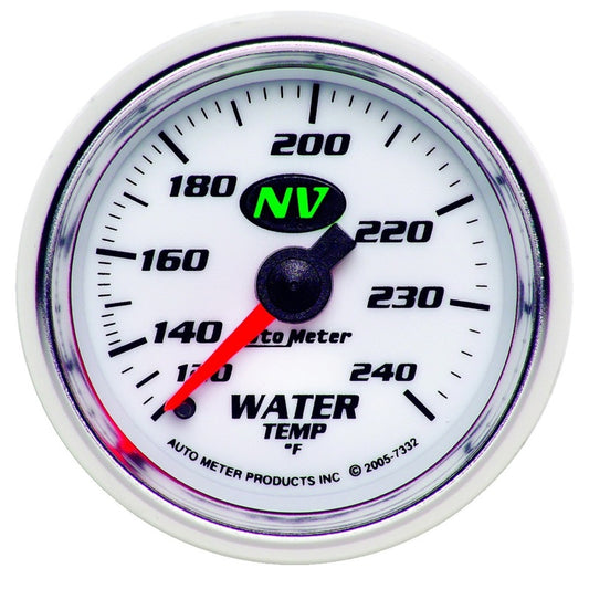 Autometer Water Temp NV 2-1/16in 120-240 Deg F Mechanical Gauge 7332